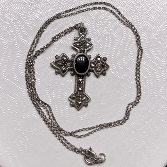 Marcasite cross 925 - Picture 1 of 4